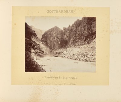 Gotthard vasút: Ticino híd Dazio Grande közelében alkotó: Adolphe Braun and Cie