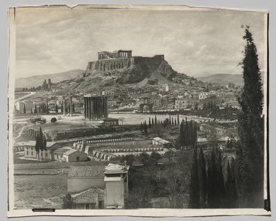 Kilátás az Akropoliszra alkotó: Adolphe Braun and Co.