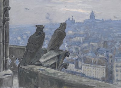 Párizs a Notre Dame tornyaiból nézve, c. 1900 alkotó: Adolphe Étienne Auguste Moreau Nélaton