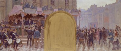 Az önkéntesek beiratkozása, Place du Pantheon alkotó: Adolphe Gustave Binet