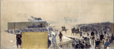 A párizsi városháza prefektusi hivatalának vázlata: A kijárat alkotó: Adolphe Gustave Binet