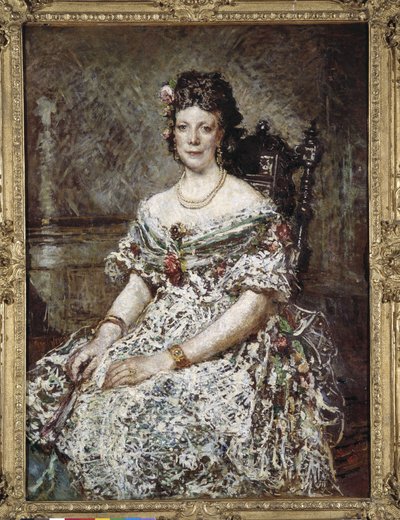 Madame Pascal portréja alkotó: Adolphe Joseph Thomas Monticelli