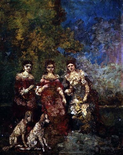 Három nő (olaj, vászon) alkotó: Adolphe Joseph Thomas Monticelli