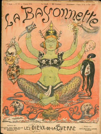 A „” La Baionnette”, Satiric en Colors borítója alkotó: Adolphe Leon Willette