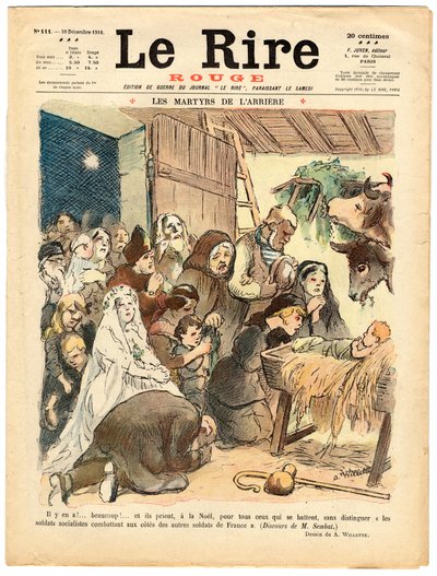 A „The Red Laughter” címlapja, színekben szatirikus alkotó: Adolphe Leon Willette