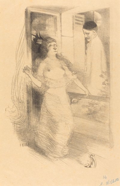 Lógó bohóc (Pierrôt pendu) alkotó: Adolphe Leon Willette