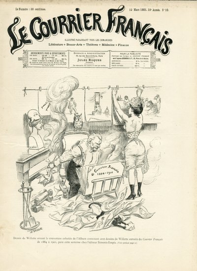 Adolphe dit Willette (1857-1926) illusztrációja a Le Courrier francais borítójára alkotó: Adolphe Leon Willette