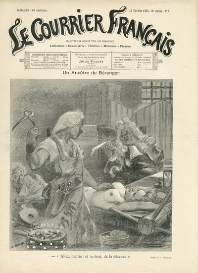 Adolphe dit Willette (1857-1926) illusztrációja a Le Courrier francais borítójára alkotó: Adolphe Leon Willette