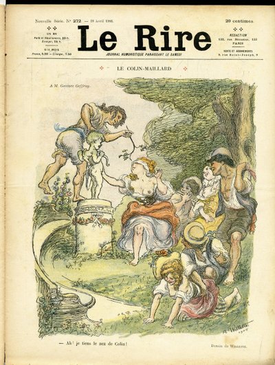 Adolphe dit Willette (1857-1926) illusztrációja a Le Rire borítójára alkotó: Adolphe Leon Willette