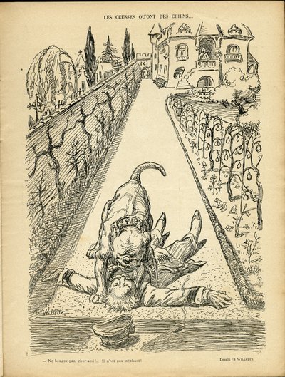 Illusztráció: Adolphe dit Willette (1857-1926) a Le Rire-ben, 2009. 02. 27. - A kutyás kutyusok - Építészet Urbanizmus, Állatok - Kutya, Pitt-Bull alkotó: Adolphe Leon Willette