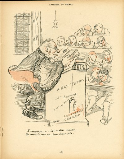 A vajtányér, színekben szatirikus alkotó: Adolphe Leon Willette