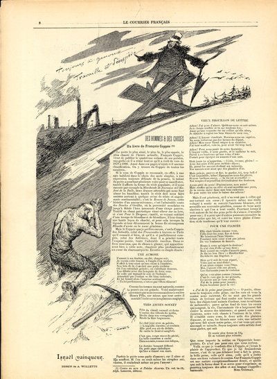 The English Courier, Szatirikus fekete-fehérben alkotó: Adolphe Leon Willette