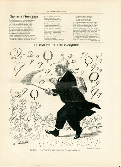 Le Courier francais, 10. szám, Szatirikus fekete-fehér alkotó: Adolphe Leon Willette
