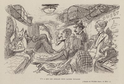 Csak az angolok tudnak utazni (litográfia) alkotó: Adolphe Leon Willette