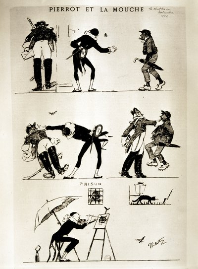 Pierrot és La Mouche alkotó: Adolphe Leon Willette