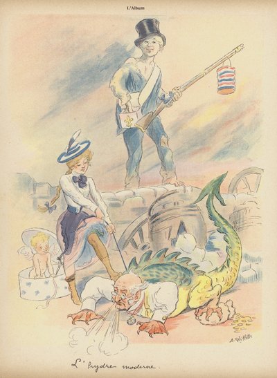 A modern hidra (színes litó) alkotó: Adolphe Leon Willette