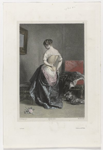Le Corset (cím a tárgyon) alkotó: Adolphe Mouilleron