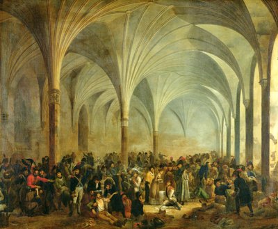 A franciák és oroszok hadikórháza Marienburgban 1807 júniusában, 1808 alkotó: Adolphe Roehn