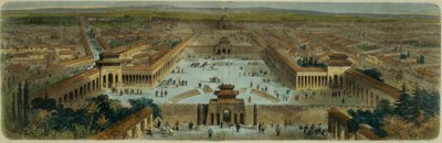 Peking városának kilátása délről alkotó: Adolphe Rouergue