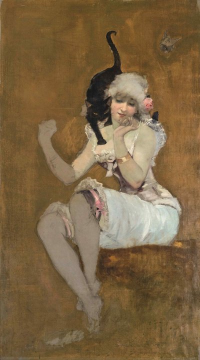 Egy baráti pár, 1881 körül. alkotó: Adolphe Willette