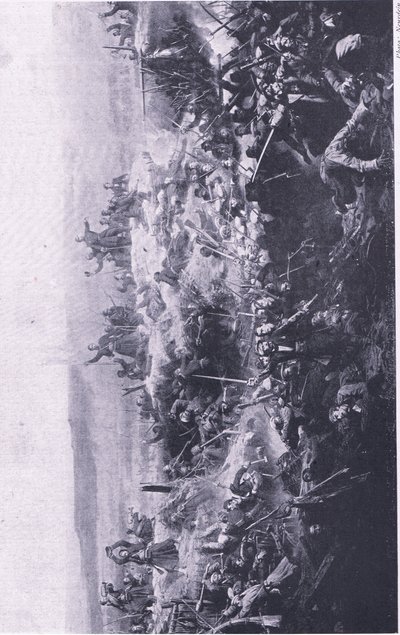 A Malakoff elfoglalása a franciáktól, illusztráció a brit szárazföldi és tengeri csatákból, 1915 alkotó: Adolphe Yvon