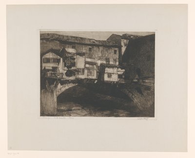 Firenze. Ponte Vecchio (eredeti cím a tárgyon) alkotó: Adriaan J. van 