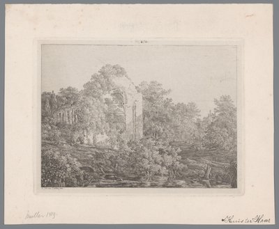 Kilátás a de Haar kastély romjaira alkotó: Adriaan Jacob Willem van Dielen