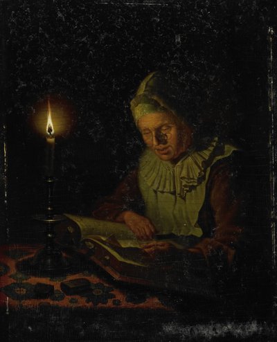 Olvasó öregasszony alkotó: Adriaan Meulemans