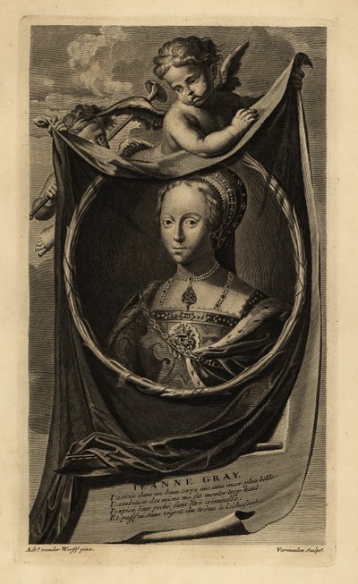 Lady Jane Gray (1537-1554) (metszet) alkotó: Adriaan van der (after) Werff
