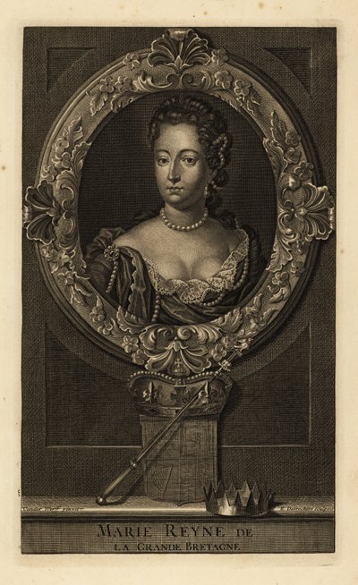 Queen Mary II of Great Britain alkotó: Adriaan van der (after) Werff