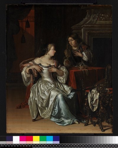 Tancred szolgája átadja Guiscard szívét arany kupában Guismondnak, 1675 alkotó: Adriaan van der Werff