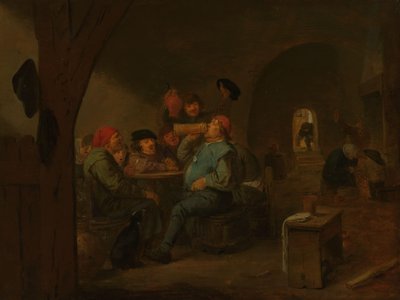 Drinking Bout egy kocsmában alkotó: Adriaen Brouwer (manner of)