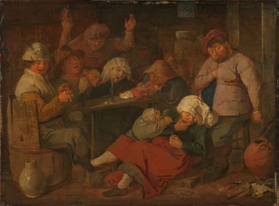 holland: kocsma részeg parasztokkal Poor Folk Drinking in a Tavern (Szegény emberek iszogatnak a kocsmában) alkotó: Adriaen Brouwer