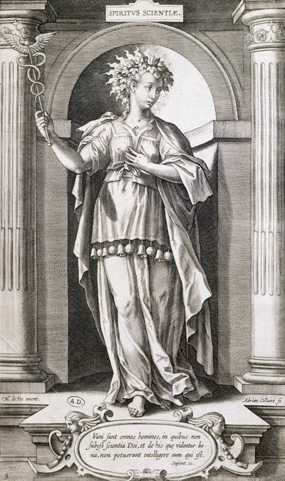 A tudományok allegóriája, Adriaen Collaert (kb. 1560-1618). alkotó: Adriaen Collaert