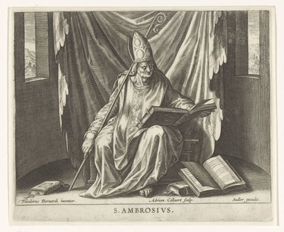 Ambrosius egyházatya A négy egyházatya (sorozat címe) alkotó: Adriaen Collaert