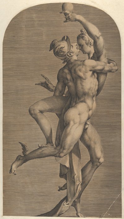 Mercury Aducting Psyche, kb. 1621. alkotó: Adriaen Collaert