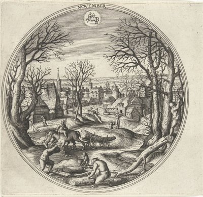 november A tizenkét hónap (sorozat címe) alkotó: Adriaen Collaert