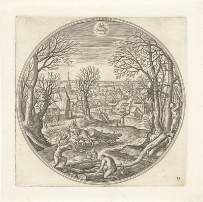 november A tizenkét hónap (sorozat címe) alkotó: Adriaen Collaert