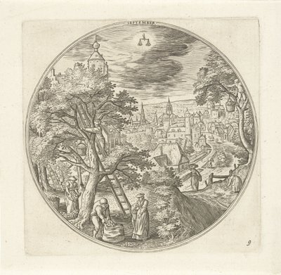 szeptember A tizenkét hónap (sorozat címe) alkotó: Adriaen Collaert