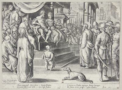 Szent Pál Festus és Agrippa előtt alkotó: Adriaen Collaert