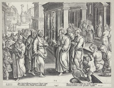 Elymas megvakítása alkotó: Adriaen Collaert