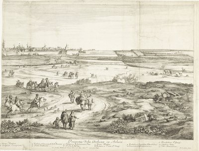 Bethune látképe (jobb oldali lap) Veuë de la Ville de Bethune en Artois (cím a tárgyon) alkotó: Adriaen Frans Boudewyns
