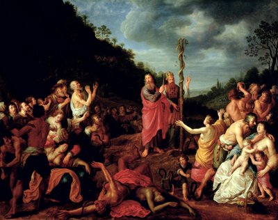 Mózes és a rézkígyó, 1640 alkotó: Adriaen I van Nieulandt