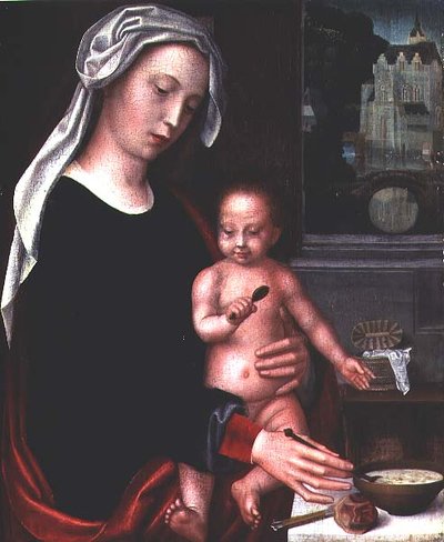 Madonna és gyermek (panel) alkotó: Adriaen Isenbrandt or Isenbrant