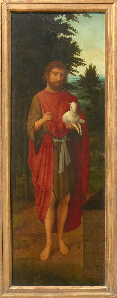 Keresztelő Szent János triptichon szárnya, 1530-as évek. alkotó: Adriaen Isenbrant
