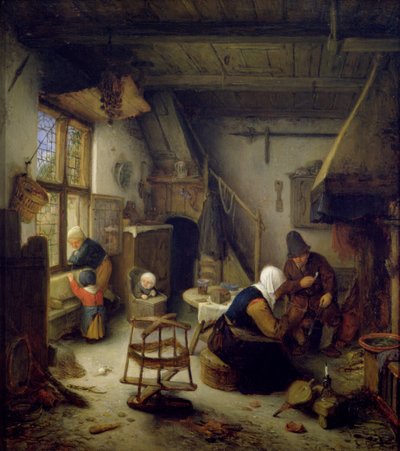 Egy parasztcsalád otthon, 1661 alkotó: Adriaen Jansz. van Ostade