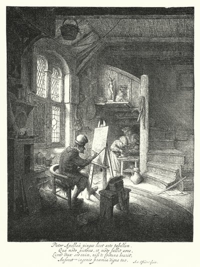 A festő (metszet) alkotó: Adriaen Jansz. van Ostade