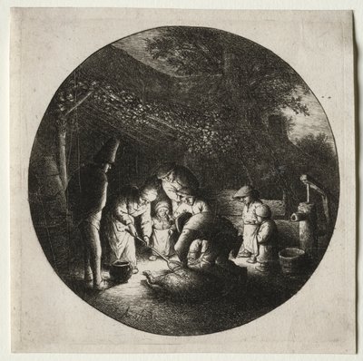 A disznóölők. alkotó: Adriaen Jansz. van Ostade