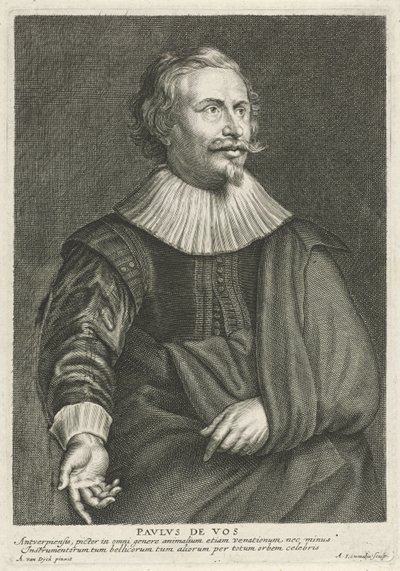 Portré van Paul de Vos alkotó: Adriaen Lommelin