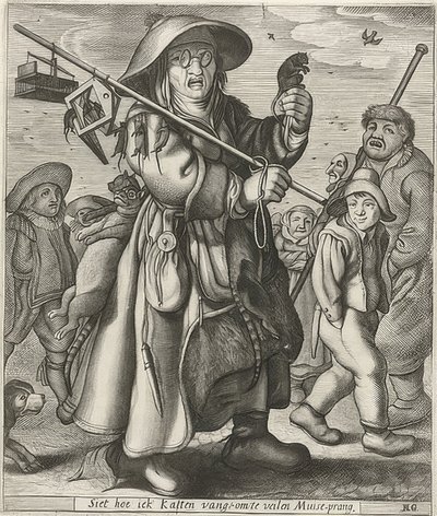 Mäusefänger (Egérfogó) alkotó: Adriaen Matham